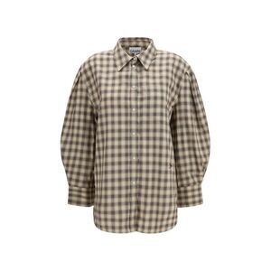 Ganni Beige Cotton Dress Women's Shirt